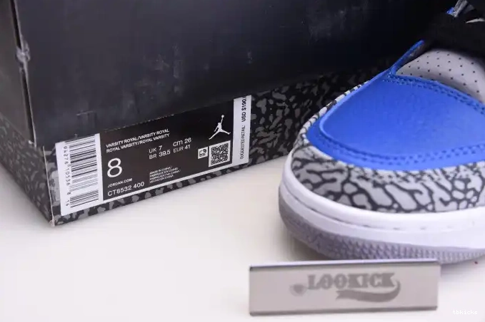 Rep TBK 'Varsity - CT8532 Retro Jordan 3 Royal' 400 Air 0625